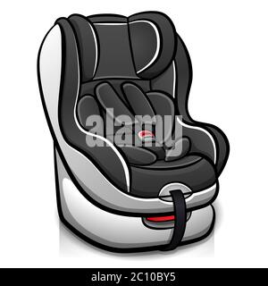 Vector illustration of child car seat design Stock Vector
