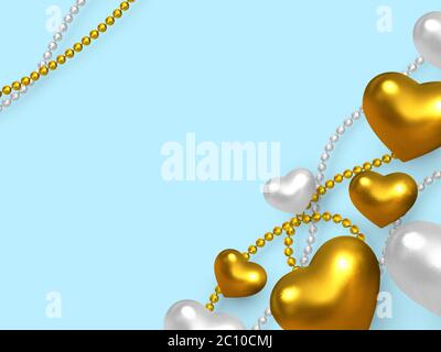 Valentines day, wedding decorative love concept. Stock Vector