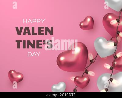 Valentines day, wedding decorative love concept. Stock Vector