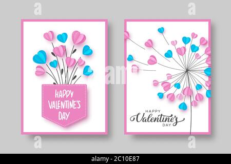 Valentines day cards. Stock Vector