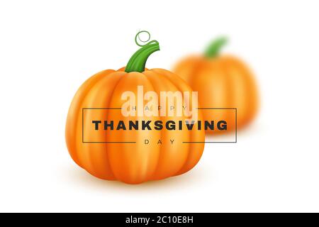 Happy Thanksgiving minimalistic holiday design. Stock Vector