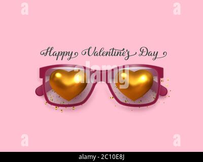 Valentines day banner. Falling in love concept. Stock Vector