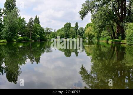 Vienna, Austria. Floridsdorfer water park in Vienna Stock Photo