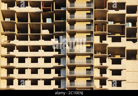 windows in a newly built house. Stock Photo