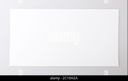 horizontal single white sheet of paper Stock Photo