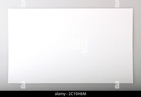 horizontal single white sheet of paper Stock Photo