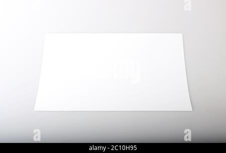 horizontal single white sheet of paper Stock Photo