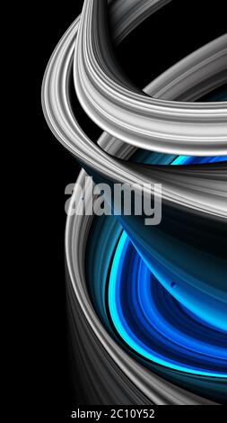 An abstract background featuring 3d mystically ring shapes or Dyson Sphere in vector art, suitable for a mobile screen, phone desktop, landing page, U Stock Vector