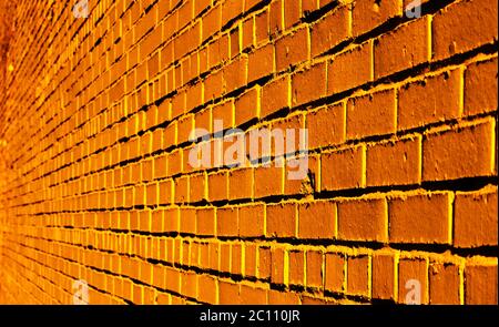 The orange brick texture can be used as a background Stock Photo