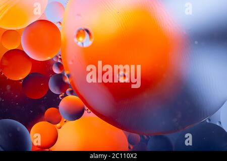 An Abstract background as a result of a mixture of water and oil Stock Photo