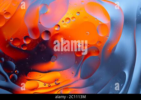 An Abstract background as a result of a mixture of water and oil Stock Photo