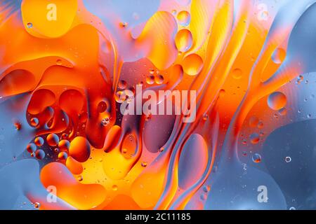 An Abstract background as a result of a mixture of water and oil Stock Photo