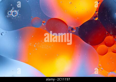 An Abstract background as a result of a mixture of water and oil Stock Photo