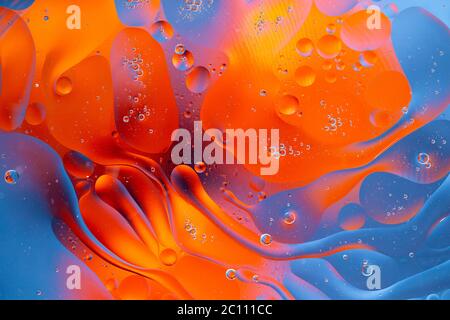 An Abstract background as a result of a mixture of water and oil Stock Photo