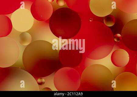 Close-up water and oil abstract in a rainbow lighting effect Stock Photo