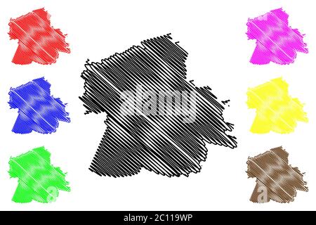 Tychy City (Republic of Poland, Silesian Voivodeship) map vector ...