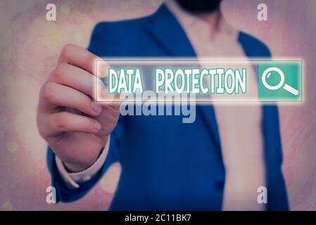 Handwriting text writing Data Protection. Conceptual photo safeguarding information away from a possible data breach Stock Photo