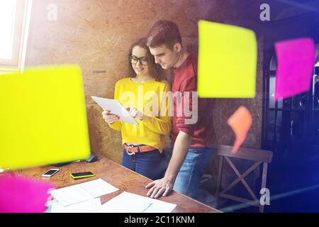 Business team at work with financial reports Stock Photo