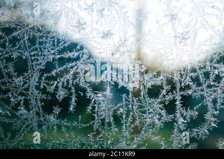 Frost on a window Stock Photo