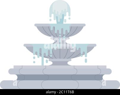 Tiered fountain vector icon flat isolated Stock Vector
