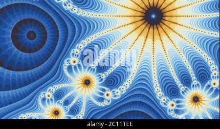 Abstract meditative color fractal background Stock Vector