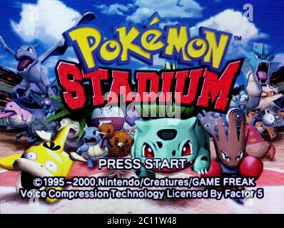 Pokemon Stadium 2 - Nintendo 64 Videogame - Editorial Use Only Stock 