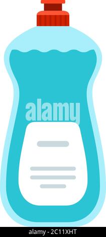Liquid dishwashing detergent vector icon flat isolated Stock Vector