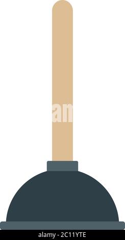 Toilet plunger vector icon flat isolated Stock Vector