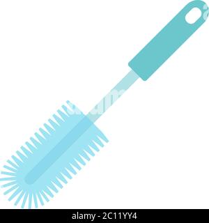 Dishes Long brush vector icon flat isolated Stock Vector