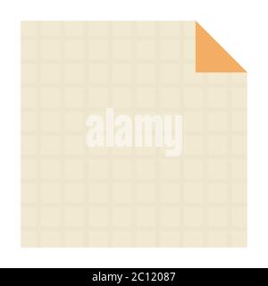 Sheet copybook in a cell vector icon. Stock Vector