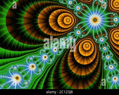 Abstract meditative color fractal background Stock Vector