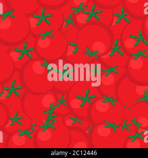 Tomato seamless background. Vector illustration pattern layout Stock Vector