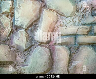 Colored bricks or stone blocks pattern texture backgound Stock Photo
