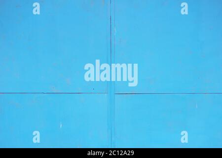 Abstract detailed blue metal wall background texture of sheet  painted with  paint. Stock Photo