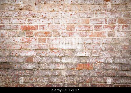 Old vintage dirty brick wall with peeling plaster texture background ...