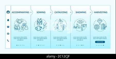 Mentoring progress onboarding vector template Stock Vector