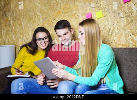 Business team at work with financial reports Stock Photo