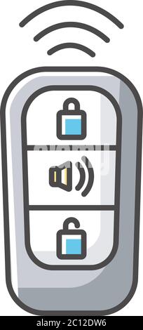 Keyless entry RGB color icon Stock Vector
