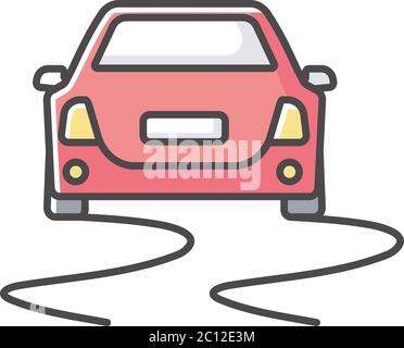 Stability control RGB color icon Stock Vector