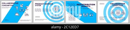 Collaborative consumption types brochure template Stock Vector