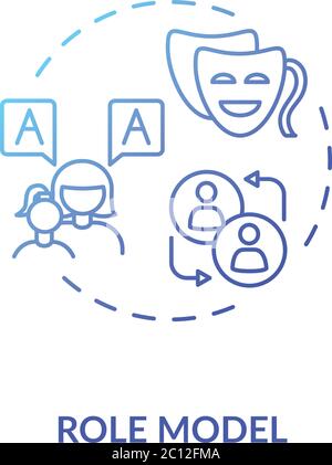 Role model concept icon Stock Vector