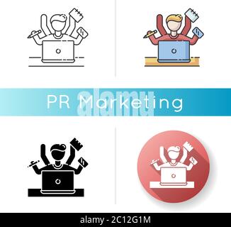 Multitasking icon Stock Vector