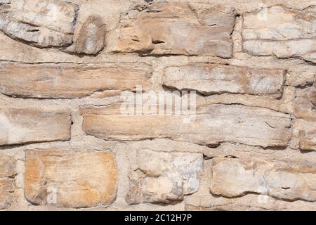 Natural stone wall in a close-up Stock Photo