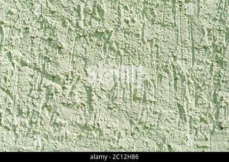 Green textured plaster in a close-up Stock Photo