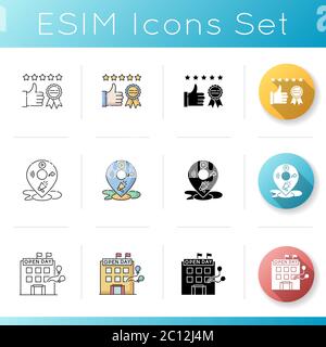Brand image icons set Stock Vector