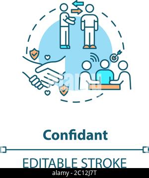 Confidant concept icon Stock Vector