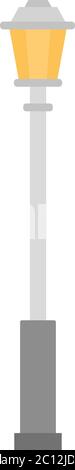 Gray Street light vector icon flat isolated illustration Stock Vector