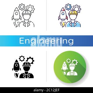 Aerospace engineer icon Stock Vector