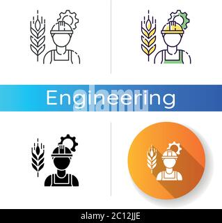 Agricultural engineer icon Stock Vector