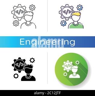 Software engineer icon Stock Vector
